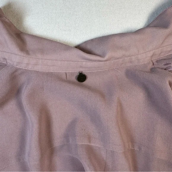 Soft Surroundings Georgette Maxi Dress Mauve Women’s Size Small Embroidered - Picture 6 of 12